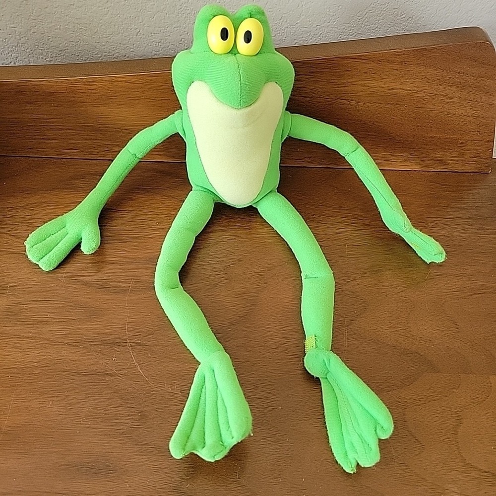 Vintage THE SWAN PRINCESS JEAN-BOB 14" Plush Frog Stuffed Animal Tyco 1994